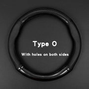Hand-Stitch Steering Wheel Cover – 38 cm, O/D-Shaped Options