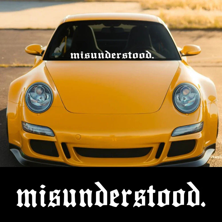 “Misunderstood” Windshield Banner Vinyl Decal – Multiple Sizes