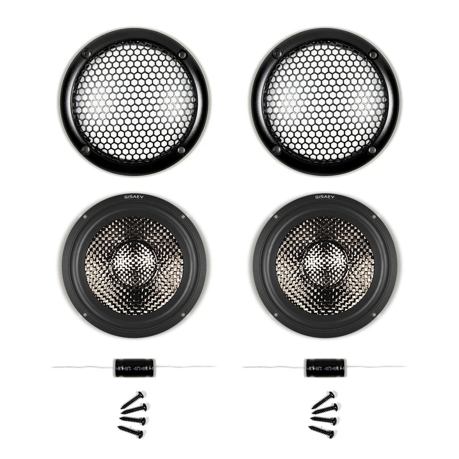 3.5-Inch Carbon-Fiber Cone Car Midrange Speaker