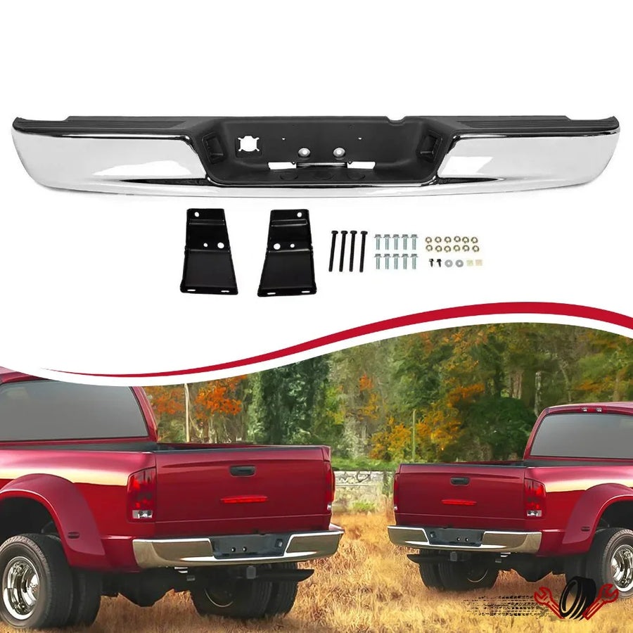 Chrome Rear Bumper Assembly for 2002–2009 Dodge Ram 1500