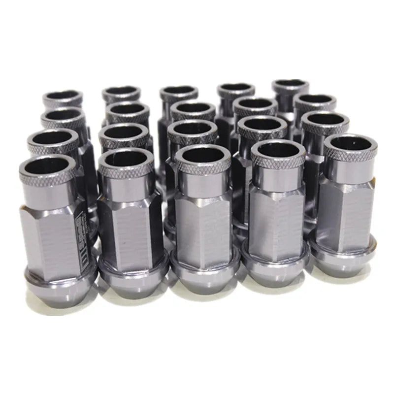 20-Piece 50 mm Aluminum Wheel Lug Nut Set – M12×1.25 or M12×1.5