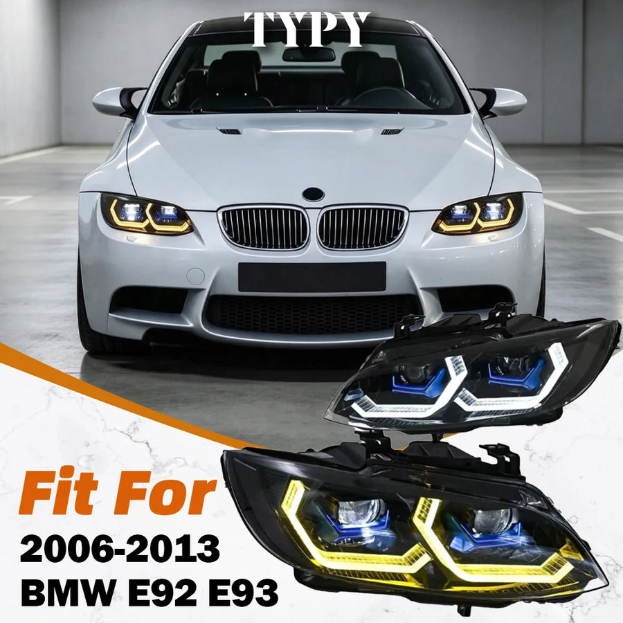 LED Headlight Assembly Set for 2006–2013 BMW E92