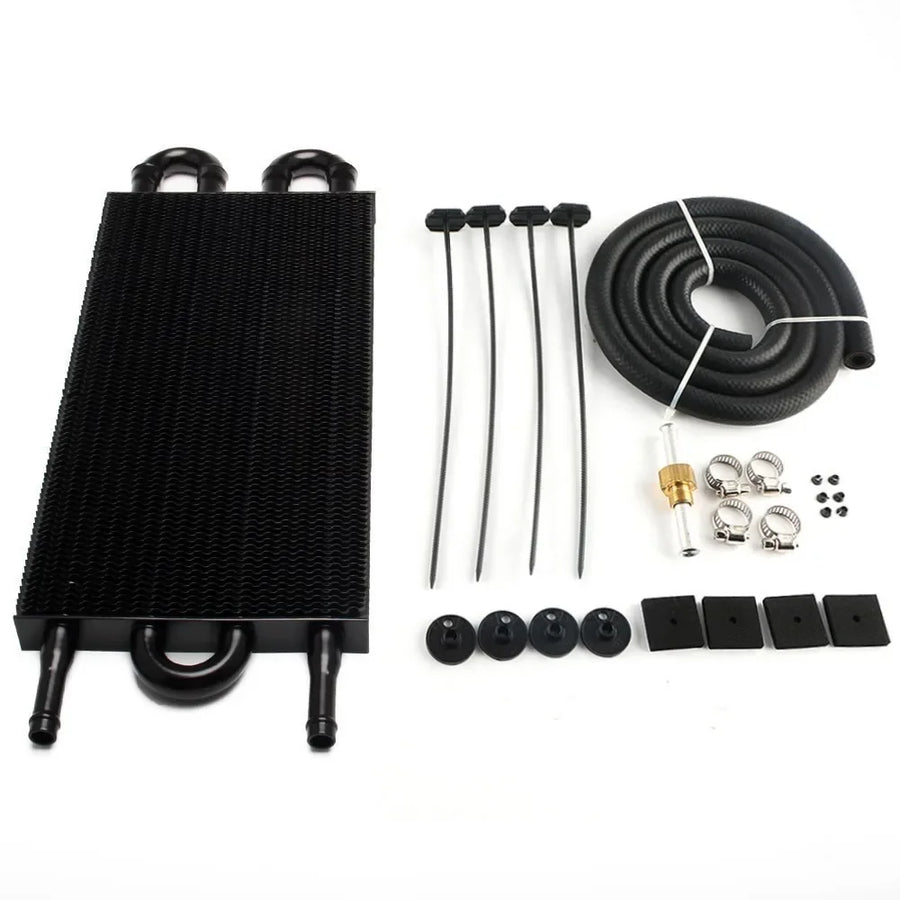 4 Row 8 Row Universal Aluminum Remote Transmission Oil Cooler Auto-Manual Radiator Converter Kit TOC-1001