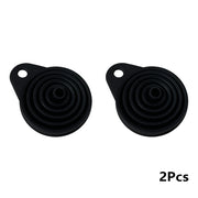 2-Piece Foldable Car Engine Funnel Silicone Liquid Funnel Washer Engine Oil Petrol Change Tools for