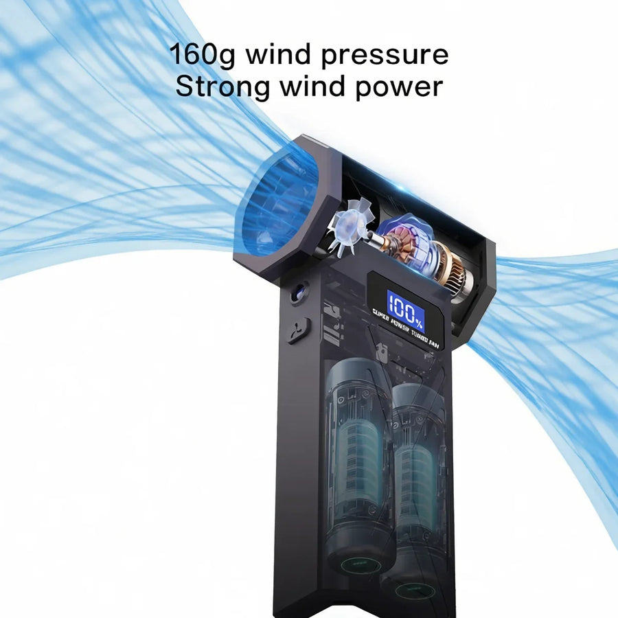 Cordless Turbo Air Blower and Electric Duster with 4 Speeds & LED Display 110,000 RPM
