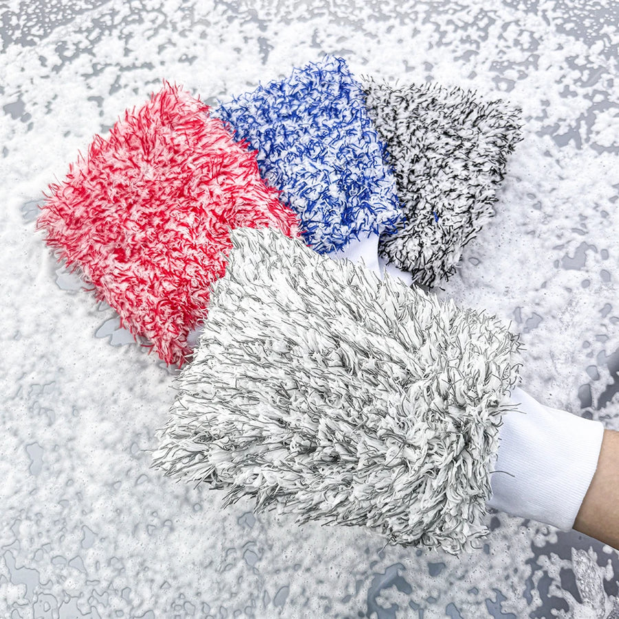 Dual-Sided Microfiber Car Wash Mitt, 28 x 17.5 cm
