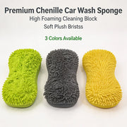 Chenille Microfiber Car Wash Sponges - 2-Pack, 23 x 13 cm