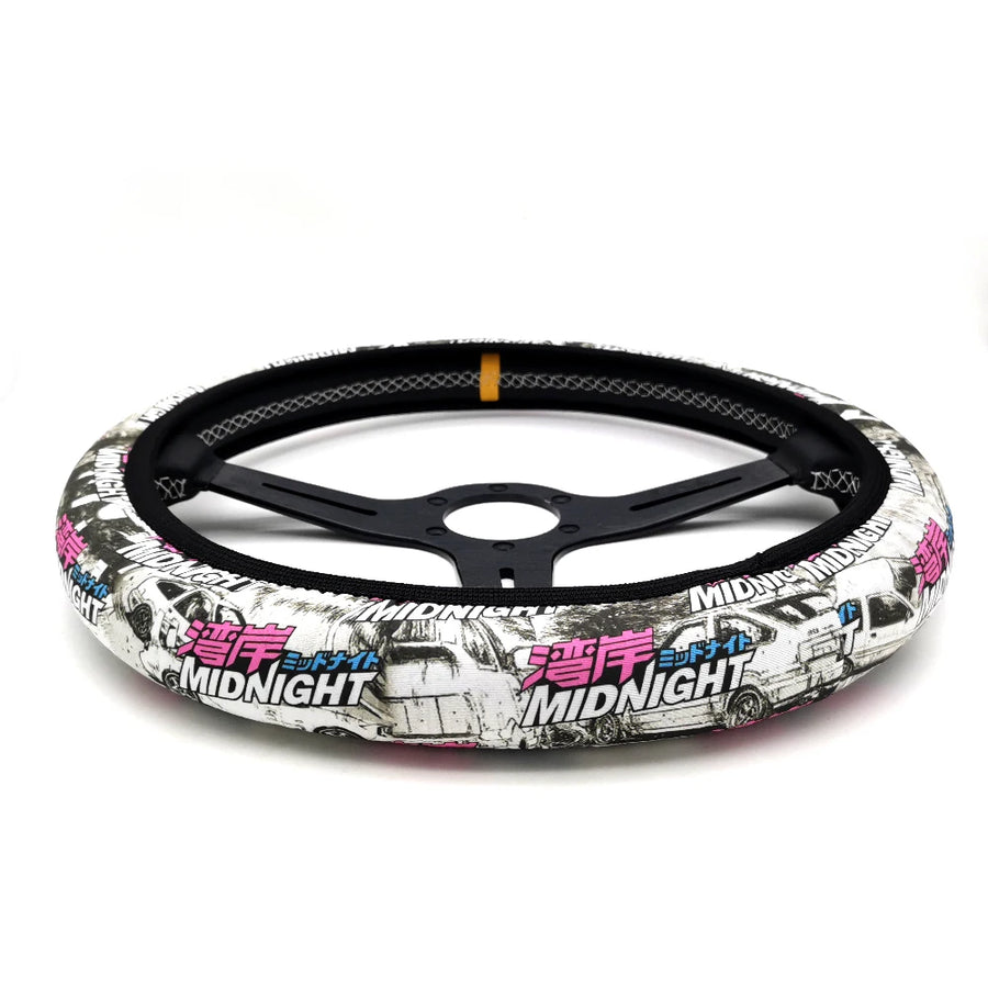JDM-Style 15-Inch Faux Leather Steering Wheel Cover