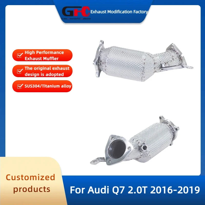 Stainless Steel 200-Cell Catted Downpipe for Audi Q7 2016-2019