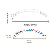 3D PVC Tire Letter Decal Set – White and Red Options