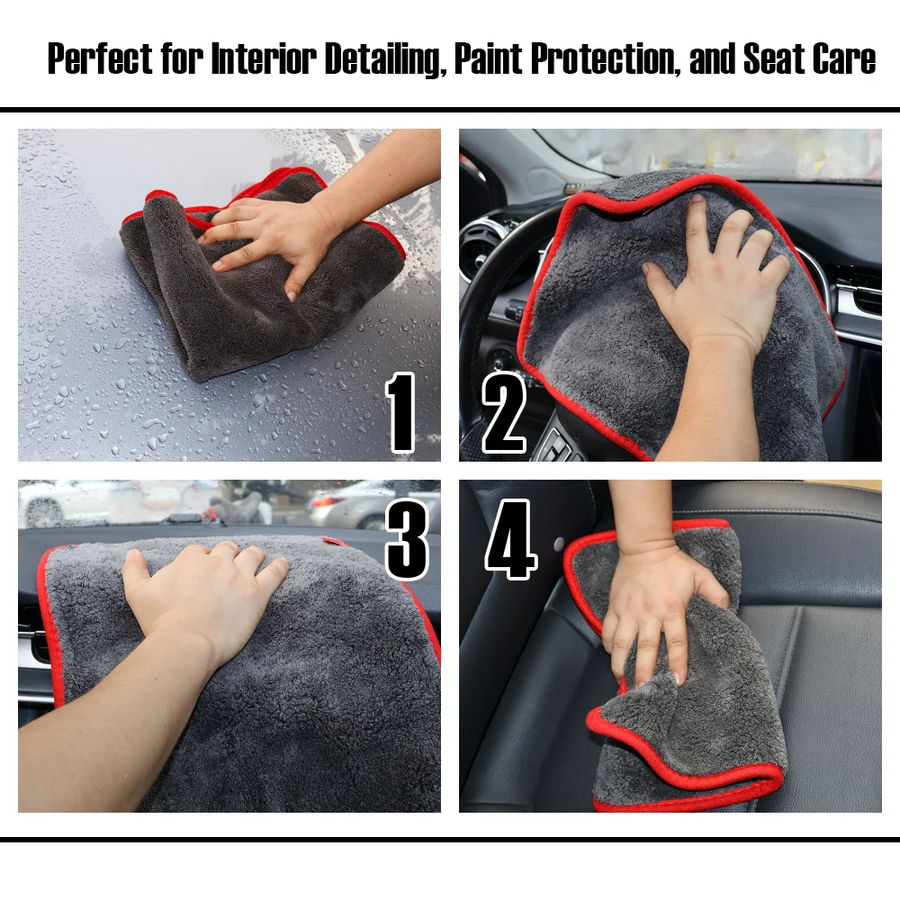 1200 GSM Microfiber Car Cleaning Towel, Three Size Options