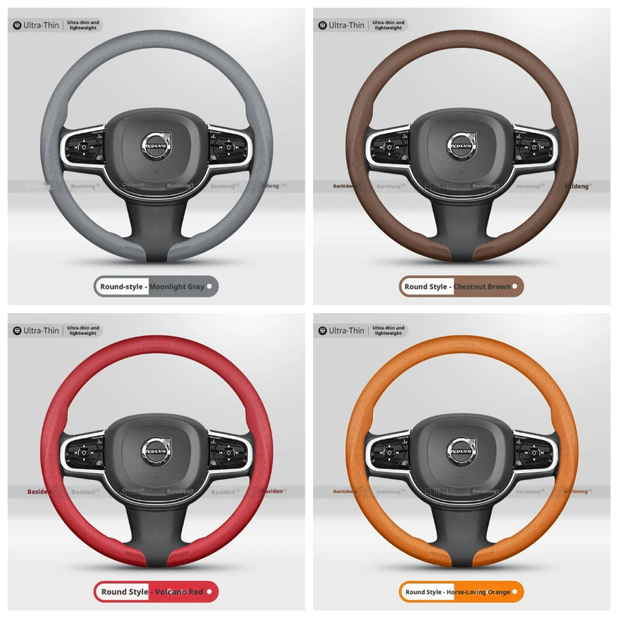 Nappa Steering Wheel Cover for Volvo XC60 XC40 XC90 EX40 EX90 V60 V40 V90 S60 S90