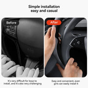 Leather Steering Wheel Cover for Tesla Model 3/Y Highland and Juniper