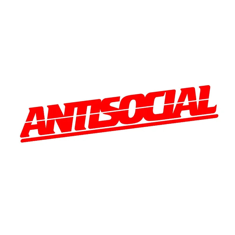 Antisocial Letter Car Window Decal – Waterproof Vinyl