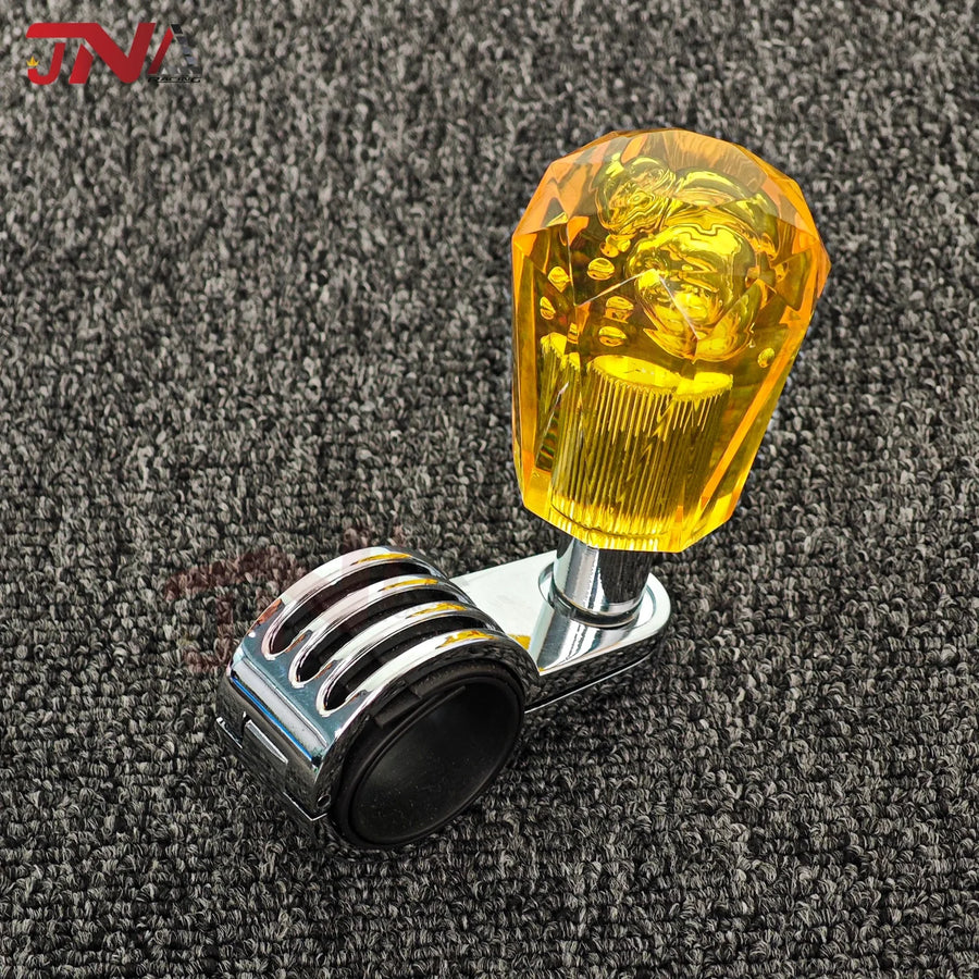 JDM Steering Wheel Acrylic Bubble Handle Aid Booster Ball Power Assist Spinner Knob for Car/Truck
