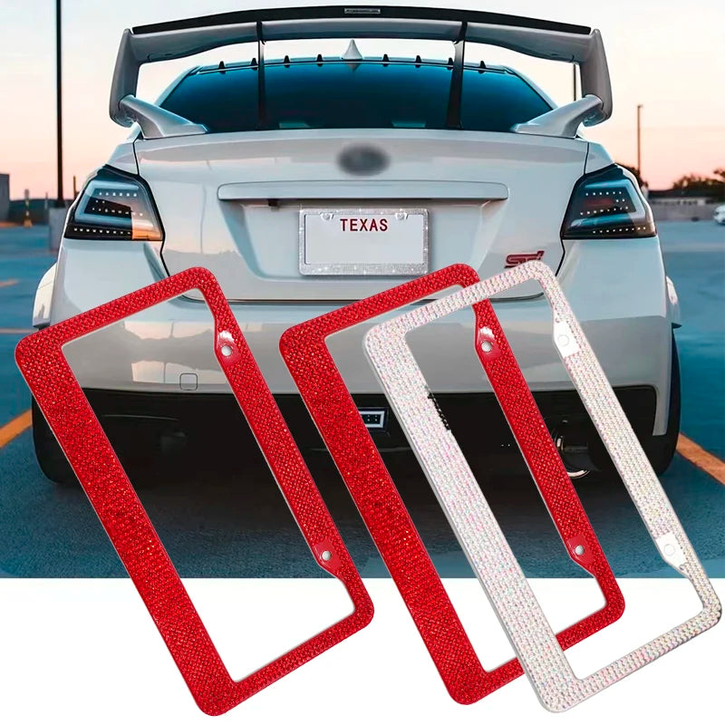 Universal Bling Stainless Steel License Plate Frame
