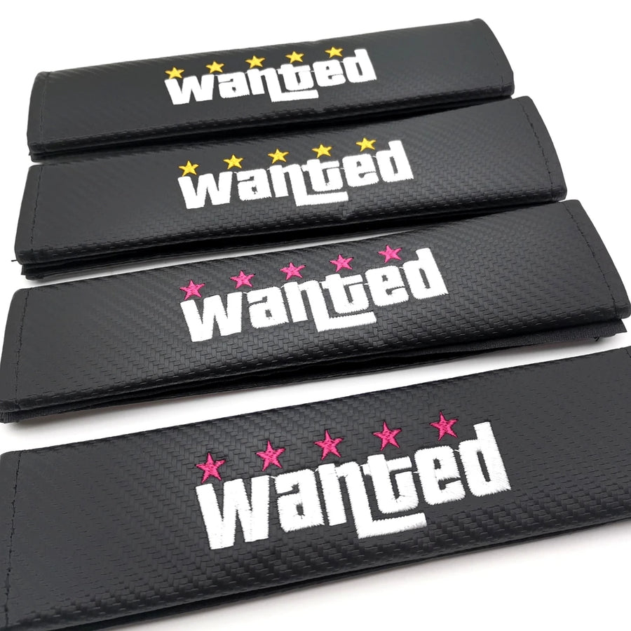 5-Star JDM Leather Seat Belt Shoulder Pads - Pair
