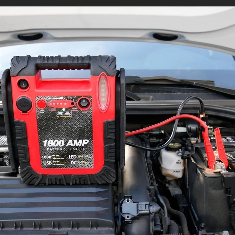 1800A 12V Car Jump Starter with 20,000mAh Power Bank and LED Light