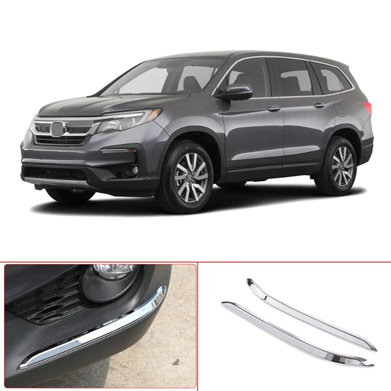 Chrome Front Bumper Trim Pair for Honda Pilot 2019-2022