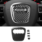 Carbon-Fiber-Style Steering Wheel Ring Trim for Select Audi Models