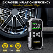 Portable Car Jump Starter with Power Bank and LED Light - Multiple Output Options