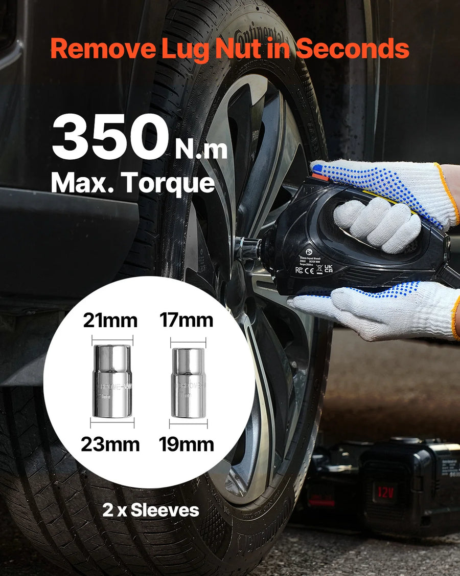 5-Ton 12V Electric Scissor Jack and Impact Wrench Tire Change Kit