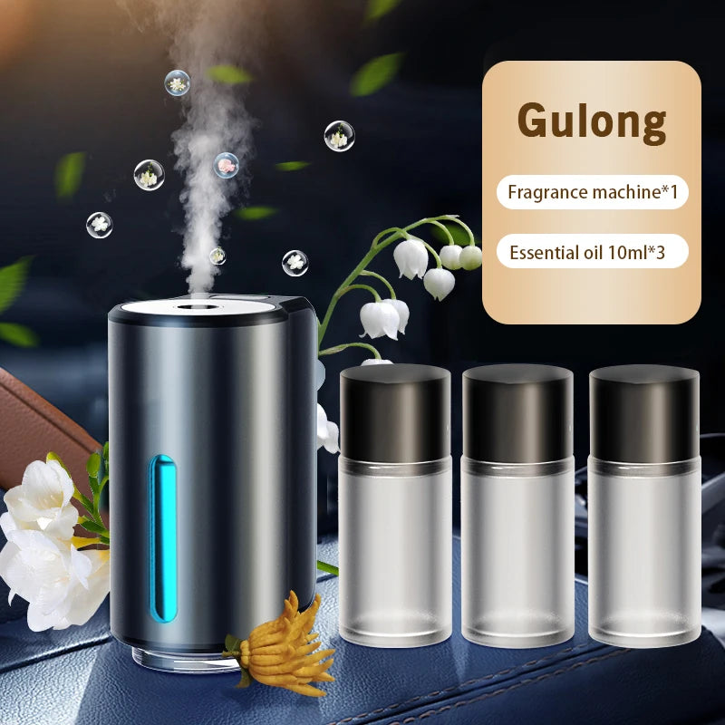 Rechargeable Smart Car Aroma Diffuser with RGB Ambient Light