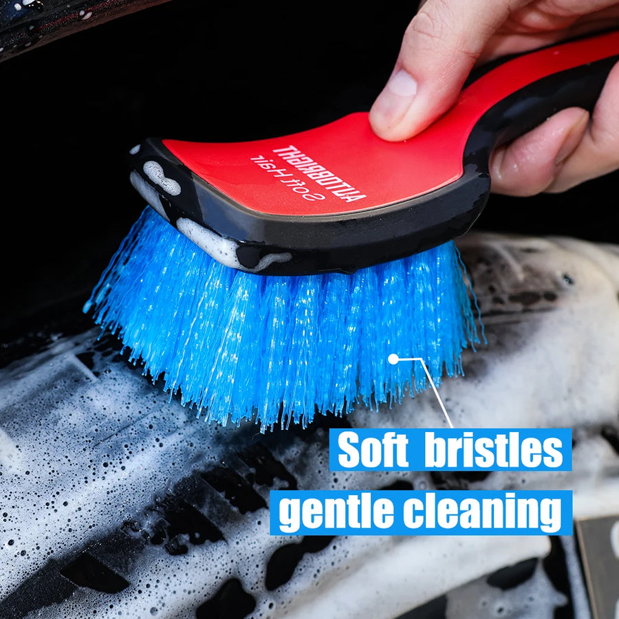Tire Cleaning Brushes with Soft or Stiff Bristles