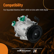 A/C Compressor & Clutch for Hyundai Elantra 2007-2012