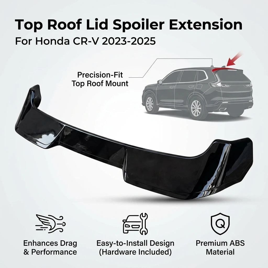 Gloss-Black Roof Spoiler Extension for Honda CR-V 2023–2025