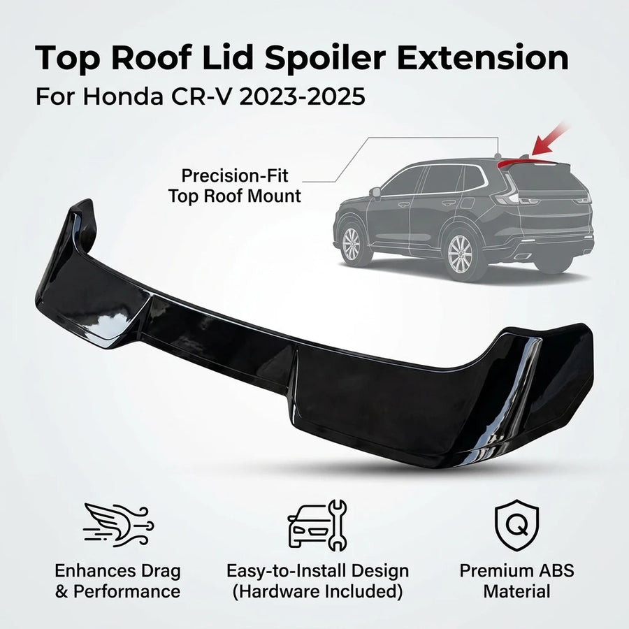 Gloss-Black Roof Spoiler Extension for Honda CR-V 2023–2025
