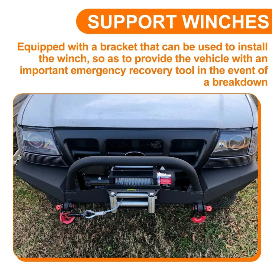 Modular Steel Front Winch Bumper with Bull Bar for 1998–2011 Ford Ranger