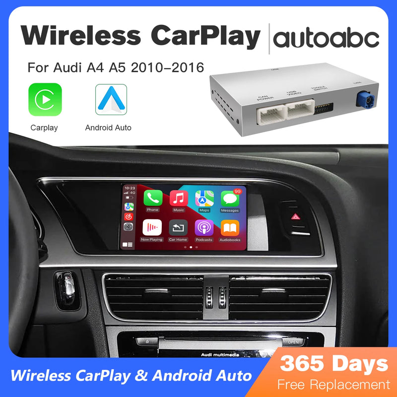 Wireless CarPlay and Android Auto Interface for Audi A4, A5, Q5 and S5 2008–2016