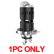 1-Piece or 2-Piece H4 LED Headlight Bulb – 6500K, CANBUS, Projector-Compatible