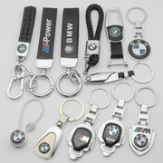 Metal and Leather Automotive Keychain – Multiple Designs