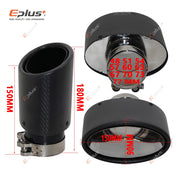Universal Angled Oval Carbon-Fiber & Stainless Steel Exhaust Tip