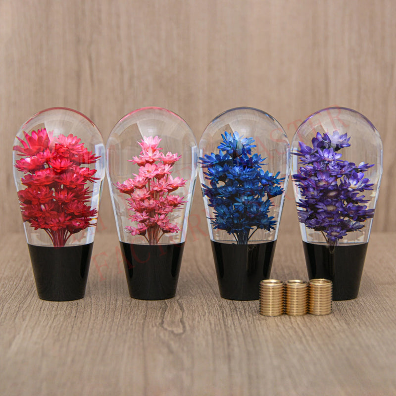 10cm Acrylic Flower Manual Gear Shift Knob
