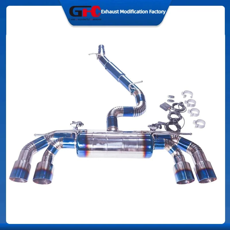 Titanium Alloy Valved Cat-Back Exhaust System for Volkswagen Golf R MK7 2018-2022