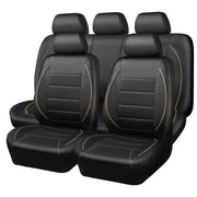 Universal 5-seat Leather-look Car Seat Cover and Cushion Set