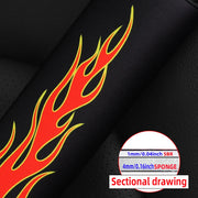 Seat Belt Shoulder Pad Set – flame pattern, red