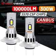 2-Piece H7 LED Headlight Bulb – 6000K, CANBUS