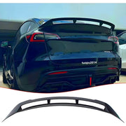 Double-Deck Gloss Black Trunk Spoiler for 2020–2024 Tesla Model Y