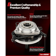 Pair Front Wheel Hub Bearing Assembly for Ram 1500 2019-2022 1500 Classic