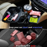 3-in-1 Detachable Car Cup Holder Tray With 360° Rotating Food Table