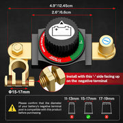 300A 12V-48V Top-Post Battery Disconnect Switch