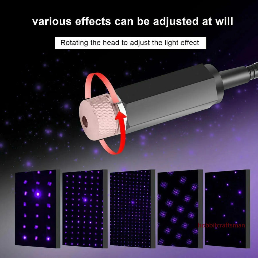 Mini USB LED Starry Sky Projector for Car Roof and Room Décor