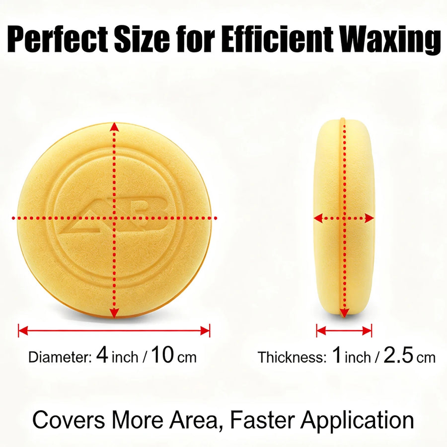 Orange Foam Wax Applicator Pads, 2- or 6-Pack