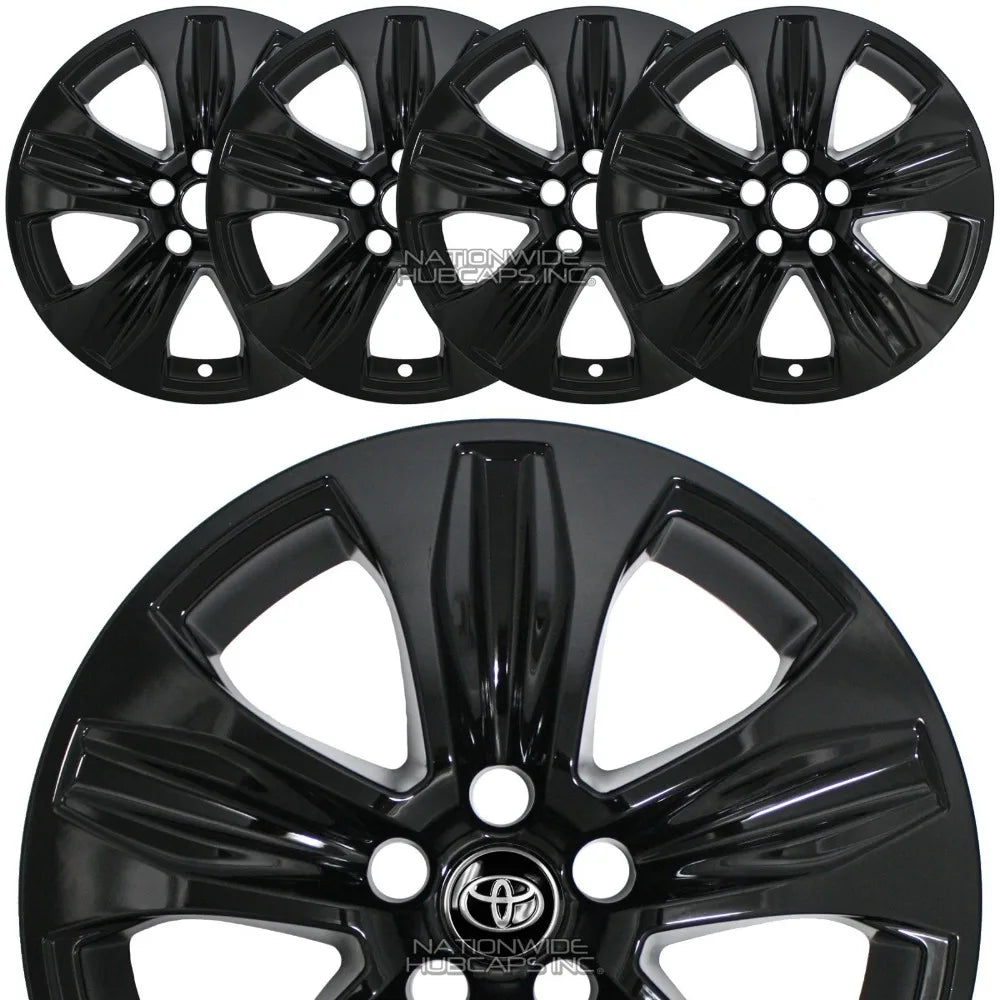 Black Wheel Skin & Hub Cap Set for 2020–2025 Toyota Highlander