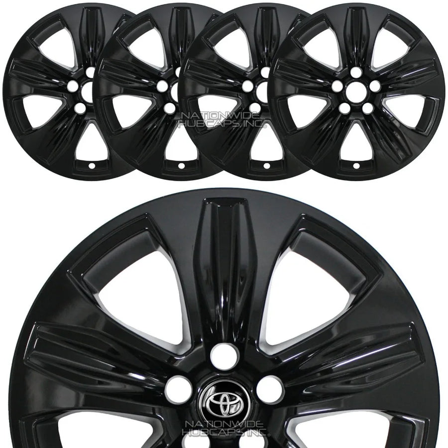 Black Wheel Skin & Hub Cap Set for 2020–2025 Toyota Highlander