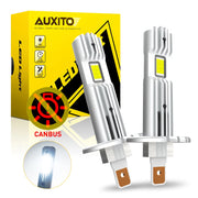 2-Piece H1 LED Headlight Bulb – 6500K, CANBUS, Fanless